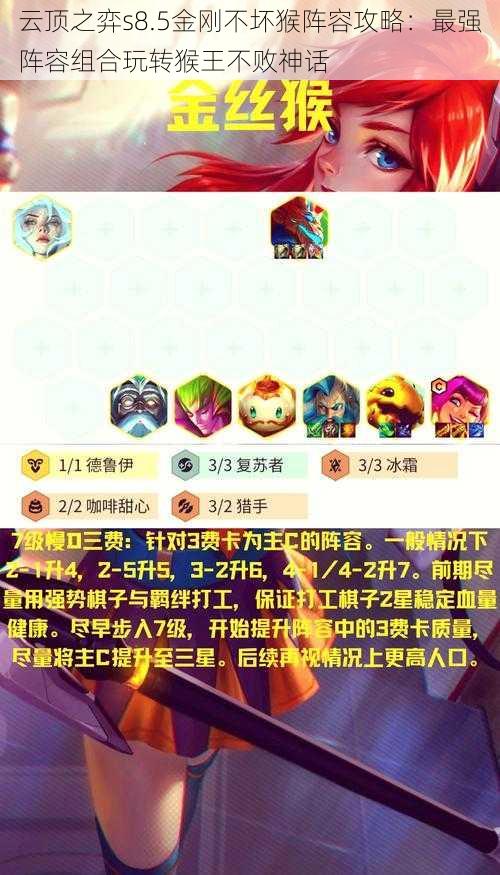 云顶之弈s8.5金刚不坏猴阵容攻略：最强阵容组合玩转猴王不败神话